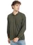 Erkek Polo Yaka Cepli Uzun Kollu Mevsimlik Sweatshirt 1103-HAKI Yeşili 3