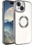 Apple iPhone 15 Plus Kılıf Kamera Korumalı Renkli Kenar Şeffaf Halka Tasarım Silikon Kapak 1