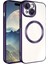 Apple iPhone 15 Kılıf Kamera Korumalı Renkli Kenar Şık Görünüm Magsafe Şarj Parlak Şeffaf Silikon Kapak 1