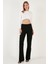 Slim Fit Bisiklet Yaka Zincirli Crop Bluz Bayan Bluz 5865397 2