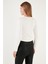 Slim Fit Bisiklet Yaka Önü Pencereli Crop Bluz Bayan Bluz 5865399 5