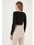 Slim Fit Kalp Yaka Önü Büzgülü Crop Bluz Bayan Bluz 5865401 5