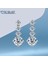 Toplam 2.6ct 2.6 Karat Mozanit Dangle Küpe Kadınlar Için 925 Ayar Gümüş D Renk Vvs1 Beyaz Altın Kaplama Düğün Küpe Takı Hediyeler (Yurt Dışından) 2