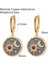 ER121G6 Güneş Ay Yıldız Kristal Hoop Küpeler Kadınlar Için Mikro Açacağı Cz Eşleştirilmiş Piercing Dangle Küpe Trendy Kore Yeni Moda 2022 (Yurt Dışından) 4