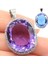 Alexandrite Kolye 40X21MM Büyük Oval Takı Seti 17.5g Renk Değiştiren Sultanite Alexandrite Topaz Gümüş Küpe Kolye Göz Alıcı (Yurt Dışından) 1
