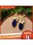 GE0922 Glseevo Doğal Lapis Lazuli Yaprak Sıradışı Damla Küpe Kadınlar Için Charm Tasarım Dangle Küpe Güzel Takı Düğün Hediyesi GE0897 (Yurt Dışından) 5