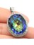 Mavi Mistik 40X21MM Büyük Oval Takı Seti 17.5g Renk Değiştiren Sultanit Alexandrite Topaz Gümüş Küpe Kolye Göz Alıcı (Yurt Dışından) 1