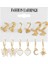 51362 Lats Vintage Inci Küpeler Set Metal Altın Renk Dangle Küpe Trendy Kalp Kelebek Halka Küpe Geometrik Moda Takı (Yurt Dışından) 1
