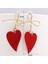 ES3845 Kırmızı Çiçek Dangle Küpe Kadınlar Için Metal Kelebek Asılı Küpe Abartılı Kulak Takı Trendi Yeni Pendientes Mujer (Yurt Dışından) 1