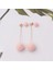 Pembe Moda Kırmızı Siyah Peluş Top Damla Küpe Kadınlar Için Kore Kadife Yuvarlak Uzun Püskül Dangle Küpe Bildirimi Takı (Yurt Dışından) 1