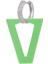 Gümüş Yeşil Qmhje Kadın Dangle Küpe Geometrik Üçgen Boyama Neon Yeşil Floresan Takı Küpe Aretes Cz Hoop Altın Gümüş Renk (Yurt Dışından) 1