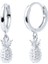 Q2 Gümüş Renk Konserve Moda 925 Ayar Gümüş Ananas Kolye Damla Küpe Kadınlar Için Dangle Piercing Huggie Küpe Takı Pendientes (Yurt Dışından) 1