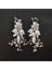 2124 Gümüş Slbrıdal El Yapımı Rhinestones Kristaller Inciler Klipsli/kulak Pin Düğün Dangle Küpe Gelin Avize Küpe Kadın Takı (Yurt Dışından) 3