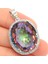 Pembe Mistik 40X21MM Büyük Oval Takı Seti 17.5g Renk Değiştiren Sultanit Alexandrite Topaz Gümüş Küpe Kolye Göz Alıcı (Yurt Dışından) 1