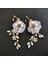 2129 Altın Slbrıdal El Yapımı Rhinestones Kristaller Inciler Klipsli/kulak Pin Düğün Dangle Küpe Gelin Avize Küpe Kadın Takı (Yurt Dışından) 1