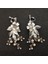 2113 Gümüş Slbrıdal El Yapımı Rhinestones Kristaller Inciler Klipsli/kulak Pin Düğün Dangle Küpe Gelin Avize Küpe Kadın Takı (Yurt Dışından) 1