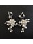 2123 Gül Altın Slbrıdal El Yapımı Rhinestones Kristaller Inciler Klipsli/kulak Pin Düğün Dangle Küpe Gelin Avize Küpe Kadın Takı (Yurt Dışından) 4