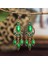 Kırmızı Bohemian Etnik Kadın Küpe 2021 Vintage Oymak Alaşım Reçine Taklidi Dangle Küpe Hint Takı (Yurt Dışından) 5