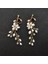 2126 Altın Slbrıdal El Yapımı Rhinestones Kristaller Inciler Klipsli/kulak Pin Düğün Dangle Küpe Gelin Avize Küpe Kadın Takı (Yurt Dışından) 1
