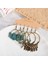 HQEF-2145 2020 Vintage Bronz Geometri Dangle Küpe Seti Süs Etnik Boho Charm Takı Brincos Aksesuarları (Yurt Dışından) 4