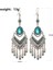 Çok Renkli Bohemian Kadın Küpe Moda Antik Gümüş Renk Alaşım Su Damlası Vintage Etnik Taklidi Püskül Dangle Küpe (Yurt Dışından) 4