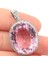 Kunzite Kolye 40X21MM Büyük Oval Takı Seti 17.5g Renk Değiştiren Sultanit Alexandrite Topaz Gümüş Küpe Kolye Göz Alıcı (Yurt Dışından) 1