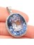 Menekşe Kolye 40X21MM Büyük Oval Takı Seti 17.5g Renk Değiştiren Sultanit Alexandrite Topaz Gümüş Küpe Kolye Göz Alıcı (Yurt Dışından) 1