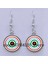 SILVER15 Moda Yeni Dart Hedef Küpe Dijital Hedef Küpe Cabochon Cam Charm Küpe Kadın Delici Küpe Takı (Yurt Dışından) 3