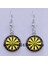 SILVER15 Moda Yeni Dart Hedef Küpe Dijital Hedef Küpe Cabochon Cam Charm Küpe Kadın Delici Küpe Takı (Yurt Dışından) 4