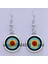 SILVER15 Moda Yeni Dart Hedef Küpe Dijital Hedef Küpe Cabochon Cam Charm Küpe Kadın Delici Küpe Takı (Yurt Dışından) 5