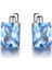 Topaz Umcho Lüks 8.0ct Gök Mavisi Topaz Taş Takı Katı 925 Ayar Gümüş Klipsli Küpe Kadınlar Için Doğum Günü Hediyesi Moda (Yurt Dışından) 1