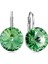 Avusturya Elements'den Platin-Peridot Moda Kristalleri Bella Damla Küpe Gümüş Renk Yuvarlak Dangle Küpe Kadınlar Için Noel Düğün Bijoux (Yurt Dışından) 1