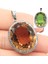 Zultanite Küpe 40X21MM Büyük Oval Takı Seti 17.5g Renk Değiştiren Sultanite Alexandrite Topaz Gümüş Küpe Kolye Göz Alıcı (Yurt Dışından) 5
