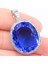 Tanzanit Kolye 40X21MM Büyük Oval Takı Seti 17.5g Renk Değiştiren Sultanit Alexandrite Topaz Gümüş Küpe Kolye Göz Alıcı (Yurt Dışından) 1