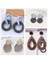 ES3720 Gri Renk Vintage Dangle Küpe Kadınlar Için Degrade Reçine Akrilik Bildirimi Damla Küpe Avrupaamerikan Kulak Aksesuarları (Yurt Dışından) 2