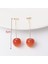 ES3489 Kırmızı Çiçek Dangle Küpe Kadınlar Için Metal Kelebek Asılı Küpe Abartılı Kulak Takı Trendi Yeni Pendientes Mujer (Yurt Dışından) 1