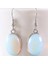 Mavi Kaplan Gözü Doğal Taş Beyaz Opal Howlite Dangle Küpe Kadınlar Için Mücevher Mavi Lapis Cabochon Cab Oval Boncuk Damla Küpe Moda Takı (Yurt Dışından) 4