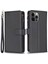 iPhone 12 /12 Pro Proderi Anti Deri Kılıf Zipper Cep Stand Telefon Cüzdan Kapağı (Yurt Dışından) 1
