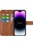 iPhone 15 Pro Max Buzağı Doku Deri Kapağı Kare Manyetik Kapanma Stand Cüzdan Telefon Kılıfı (Yurt Dışından) 2