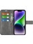 iPhone 15 Buzağı Dokusu Deri Kapak Kare Manyetik Kapatma Standı Cüzdan Telefon Kılıfı (Yurt Dışından) 2
