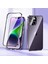 iPhone 15 Metal Çerçeve Manyetik Telefon Kapağı Çift Yan Temperlenmiş Cam Kılıf (Yurt Dışından) 2