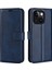 iPhone 15 Plus Kare Manyetik Kapatma Kabuğu Buzağı Dokusu Deri Kapak Standı Cüzdan Telefon Kılıfı (Yurt Dışından) 1