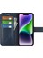 iPhone 15 Plus Kare Manyetik Kapatma Kabuğu Buzağı Dokusu Deri Kapak Standı Cüzdan Telefon Kılıfı (Yurt Dışından) 2