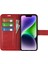 iPhone 15 Plus Kare Manyetik Kapatma Kabuğu Buzağı Dokusu Deri Kapak Standı Cüzdan Telefon Kılıfı (Yurt Dışından) 2