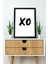 Tek Parça Çerçeve Görünümlü Yazılı Mdf Tablo "xo" 1