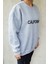 Calıfornıa Nakışlı Gri Oversize Kadın Sweatshirt 2