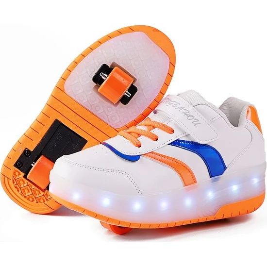 YW-BC Kız ve Erkek Çocuklar Için Şarj Edilebilir Iki Tekerlekli Tekerlekli Ayakkabılar, Işıklı LED Işıklı Ayakkabılar, Öğrenciler Için Çocuk Ayakkabıları (Yurt Dışından)