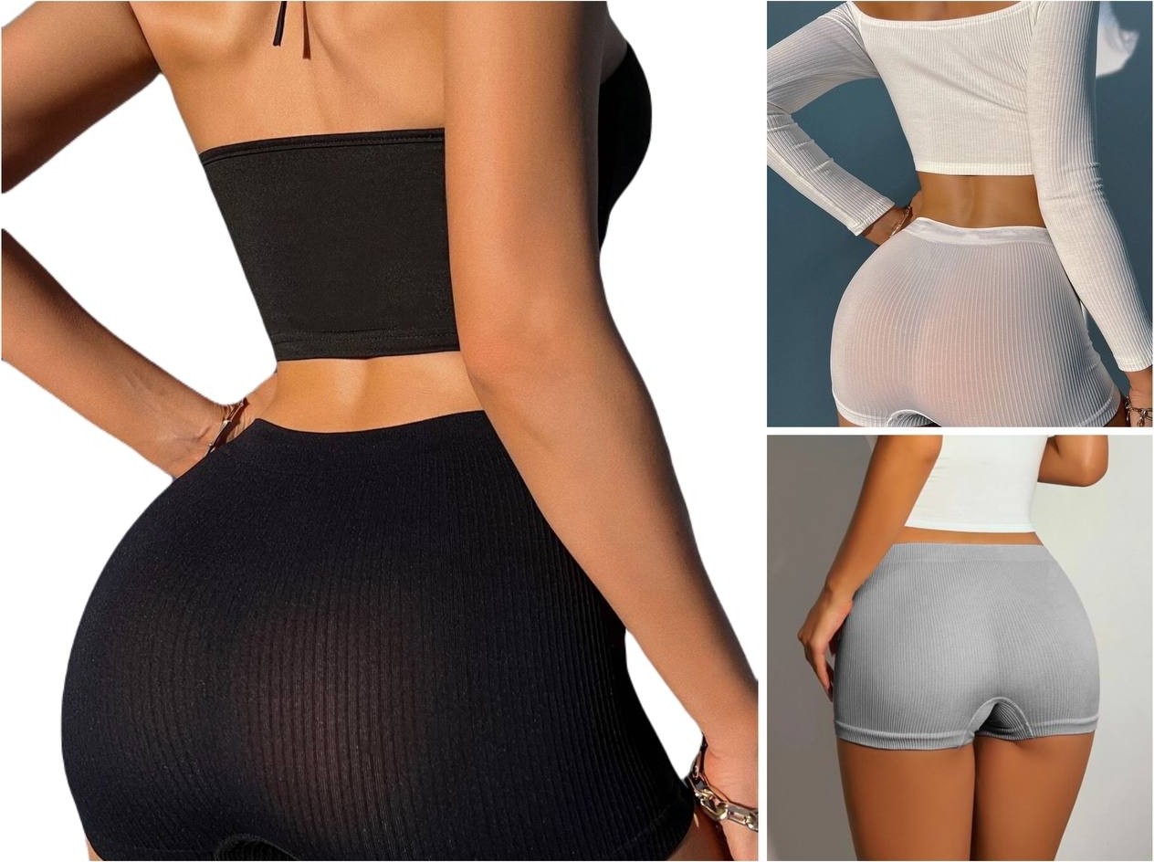 Fancy&Dancy Kadın Kaşkorse Kumaş Boxer Şort Külot 3lü Set Siyah Beyaz Bordo 60300