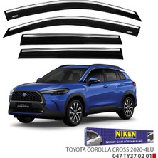 Replax Toyota Corolla Cross 2020 Sonrası Kromlu Cam Rüzgarlığı 4lü