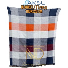 Aksu Layka Mavi Çift Kişilik Battaniye